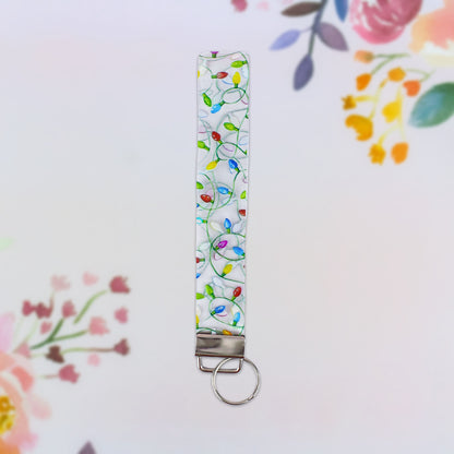 Christmas Lights Wristlet Keychain