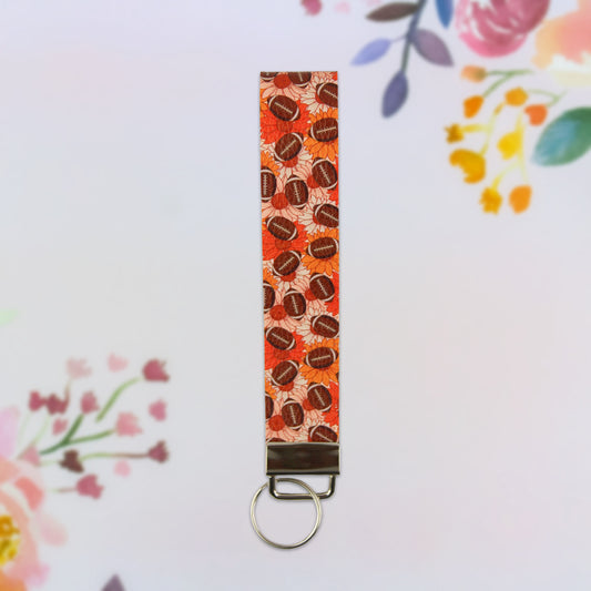 Football Season Wristlet Keychain