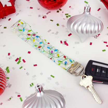 Christmas Lights Wristlet Keychain