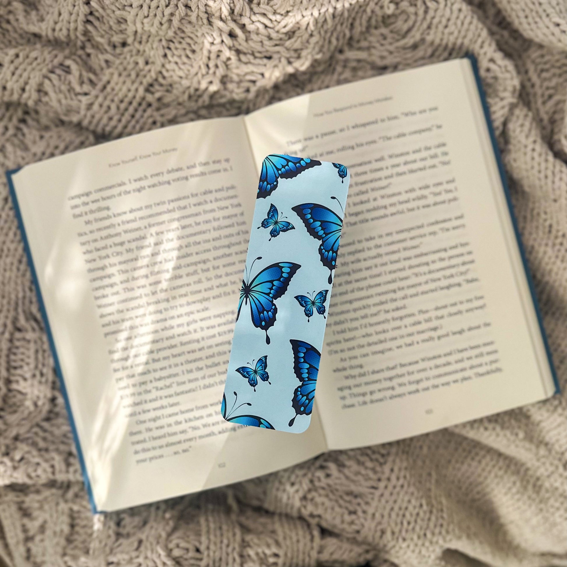 A Blue Butterflies Bookmark.