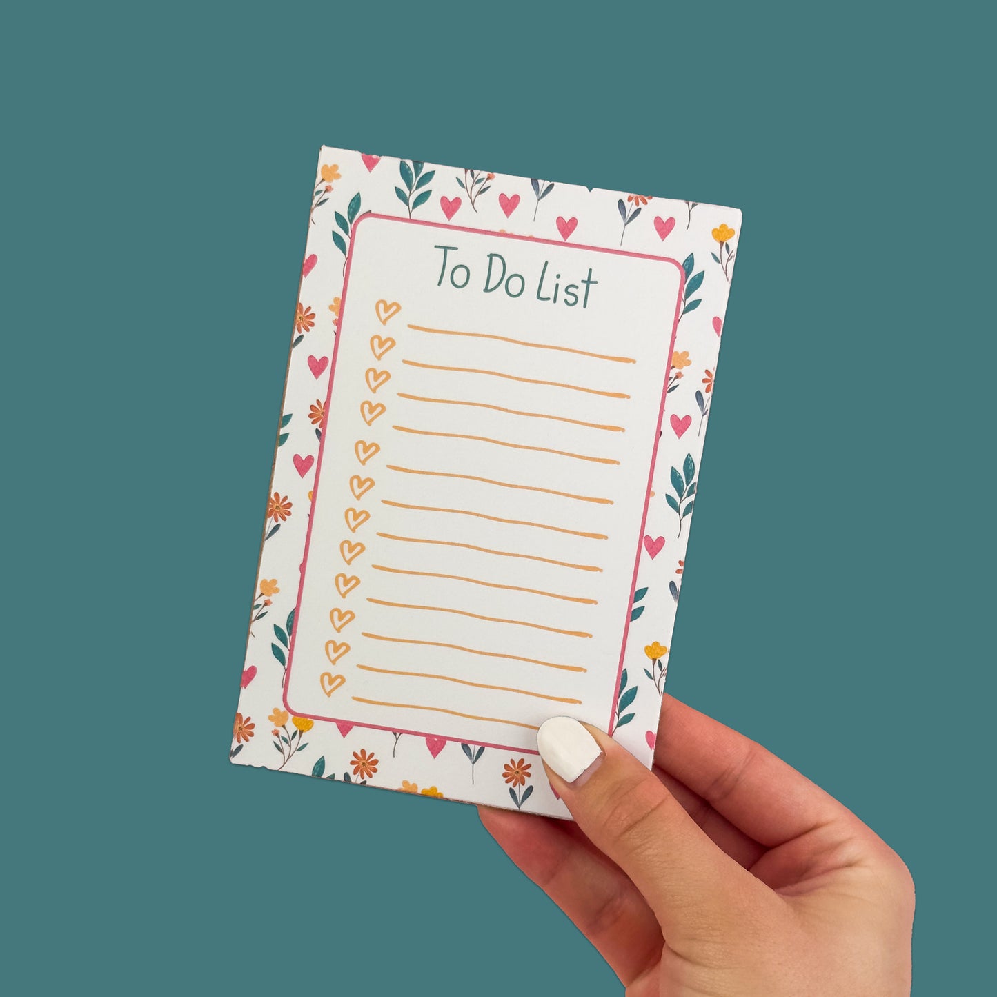 Sweet Floral To Do List Notepad