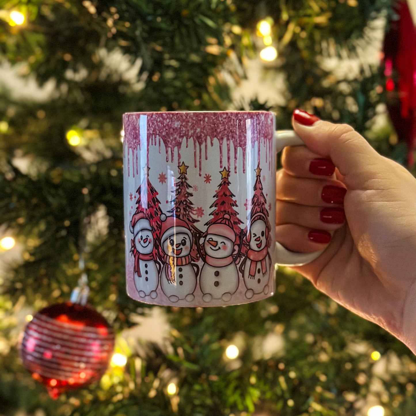 Pink Christmas Coffee Mug