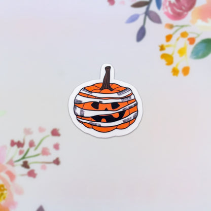 Mummy Pumpkin Sticker