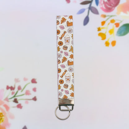 Pumpkin Spice Wristlet Keychain