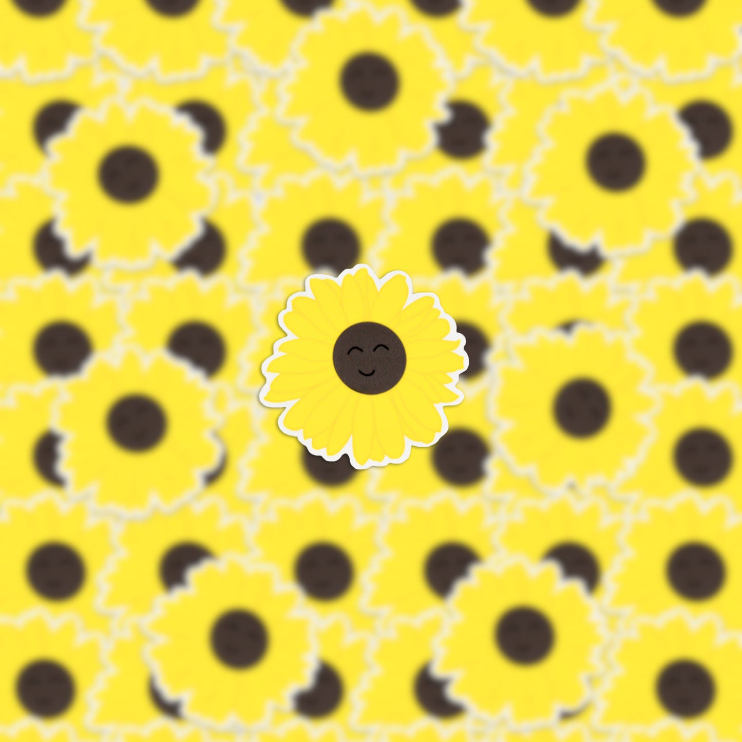 Smiley Sunflower Sticker