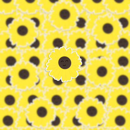 Smiley Sunflower Sticker