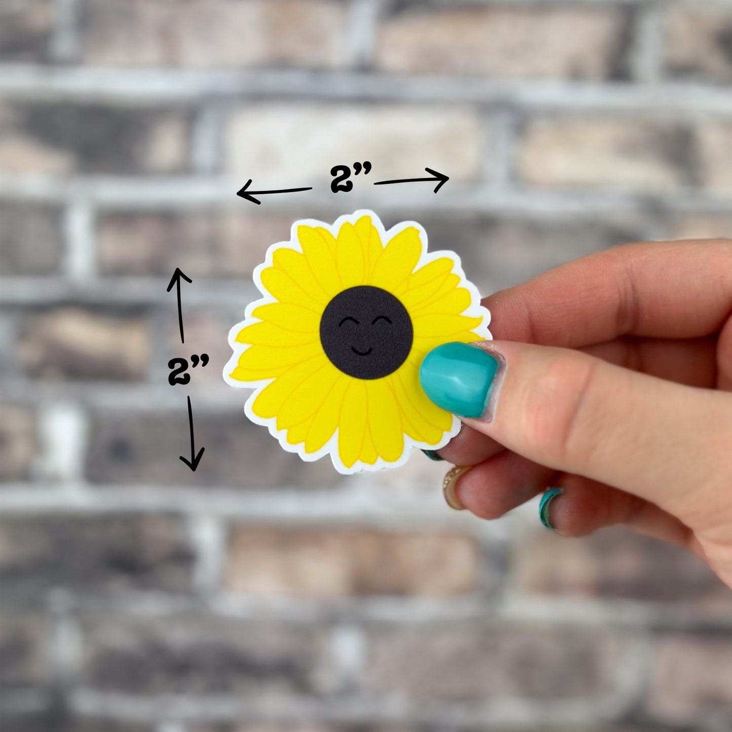 Smiley Sunflower Sticker