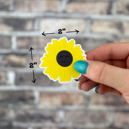 Smiley Sunflower Sticker