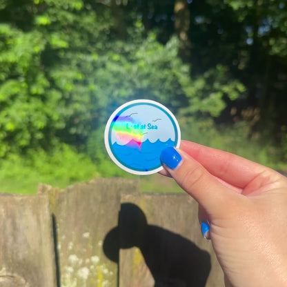 Lost at Sea Holographic Sticker